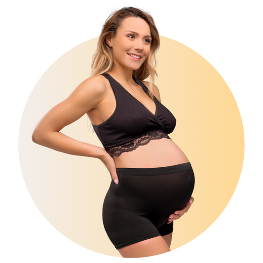 Pregnancy and postpartum panties in black 2 pcs