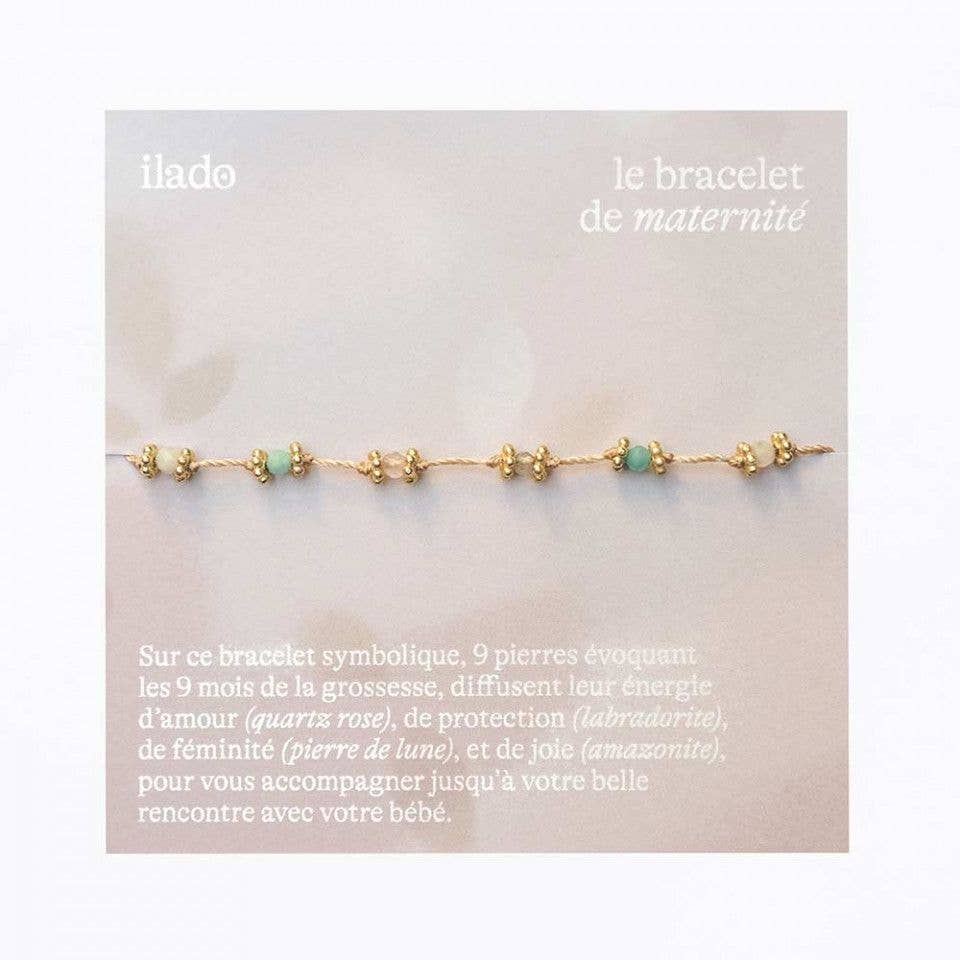 Motherhood bracelet with 9 symbolic stones