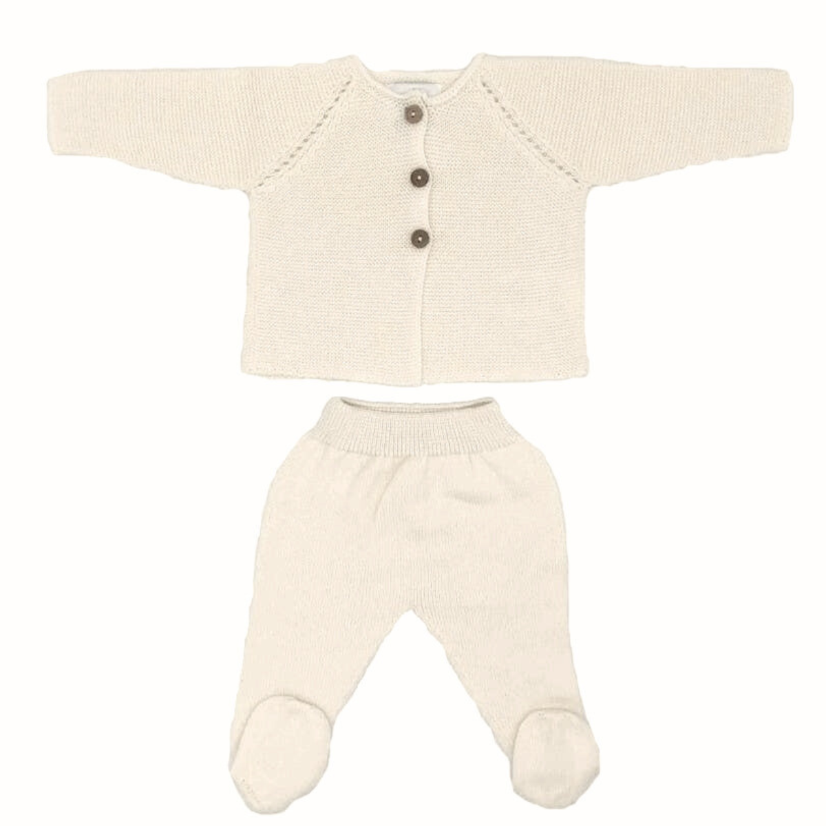 Newborn set in organic cotton - Ecru