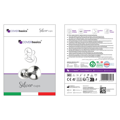 Antibacterial nipple shields in 99.9% pure silver