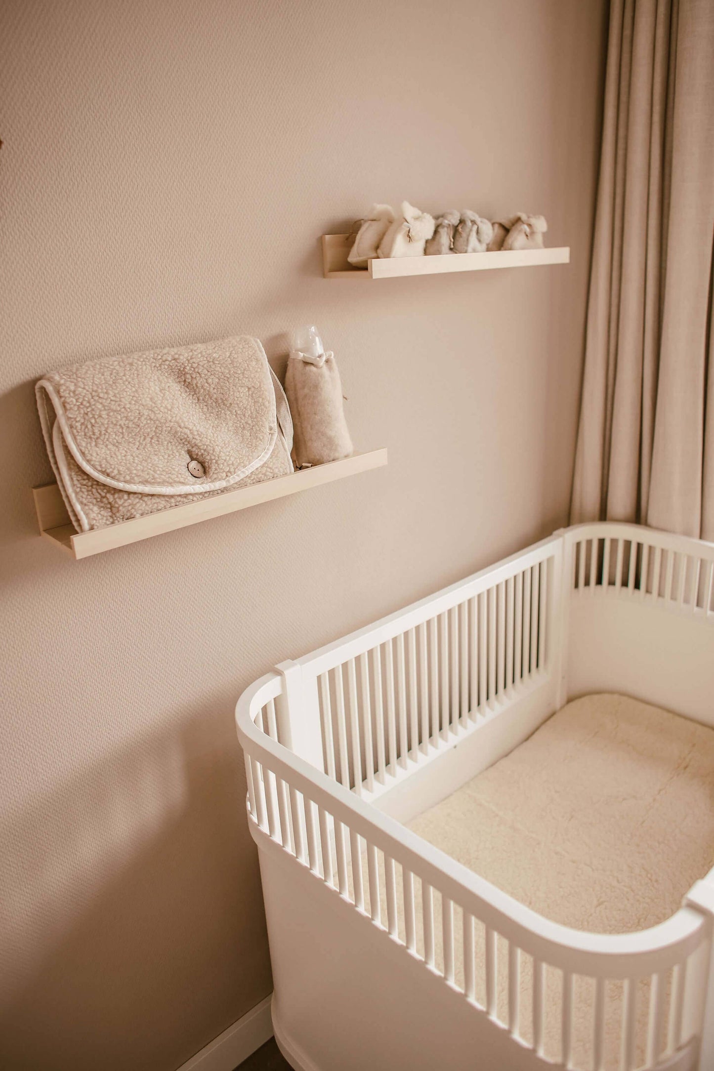 Sheet in 100% brushed merino wool for baby cot 60x120 cm