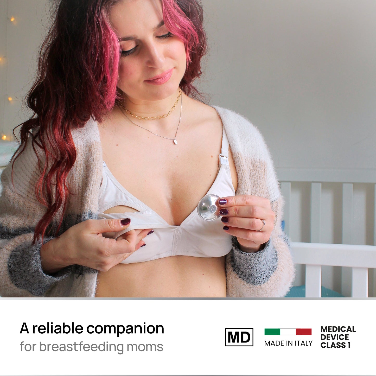 Antibacterial nipple shields in 99.9% pure silver