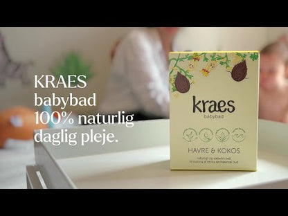 Lindrende babybad med havre og kokos